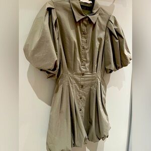 CLEO DRESS LIGHT KHAKI GREEN the “IT” color of the upcoming seasons. LIKE NEW.